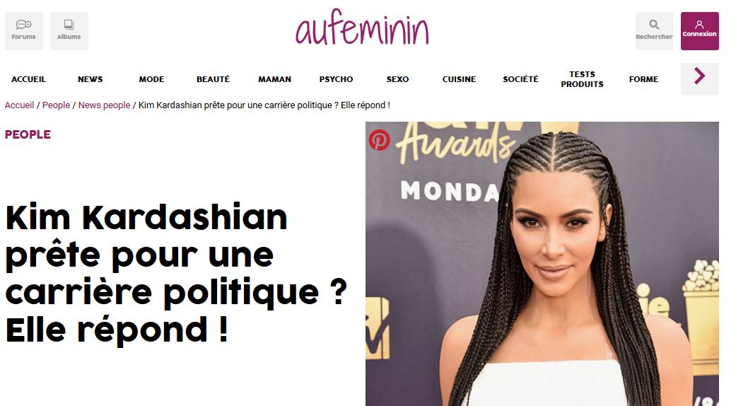 Kim Kardashian prête pour une carrière politique ? Elle répond !