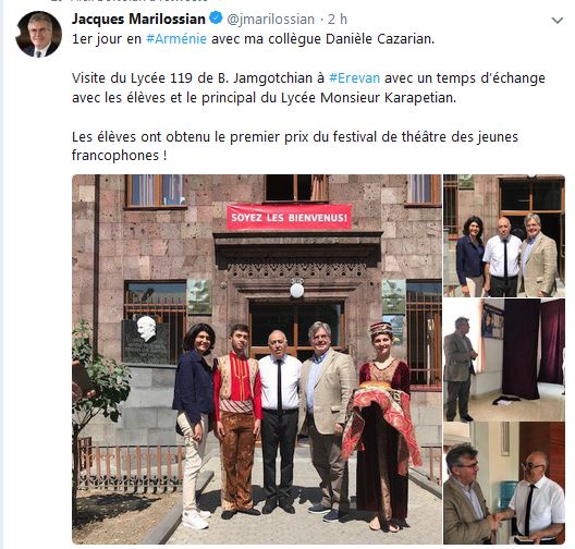 Jacques Marilossian : 1er jour en Arménie avec ma collègue Danièle Cazarian.