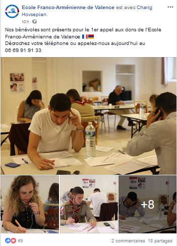 Ecole Franco-Arménienne de Valence : Nos bénévoles sont présents pour le 1er appel aux dons