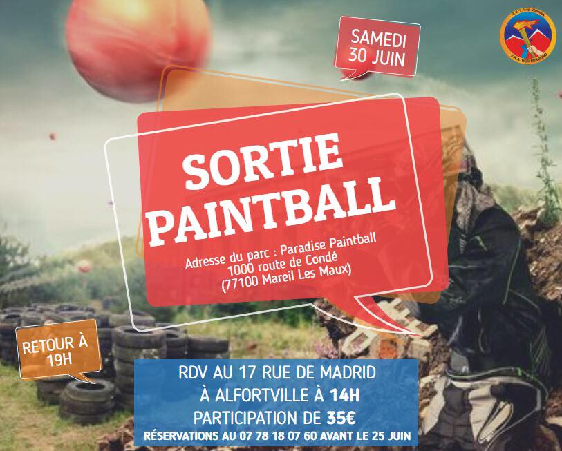 La FRA Nor Seround section d&rsquo;Alfortville organise un paintball