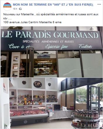 Nouveau sur Marseille , où spécialités arméniennes et russes sont aux rdv ….