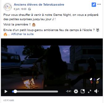 Anciens élèves de Tebrotzassère‎ – Pour vous chauffer à venir à notre Game Night, on vous a préparé des petites surprises jusqu&rsquo;au jour J !