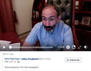 Նիկոլ Փաշինյան était en direct.