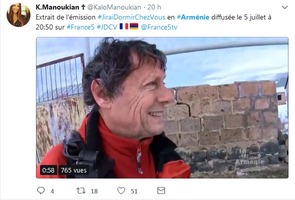 Extrait de l&rsquo;émission J&rsquo;irai Dormir Chez Vous en Arménie diffusée le 5 juillet à 20:50 sur France 5