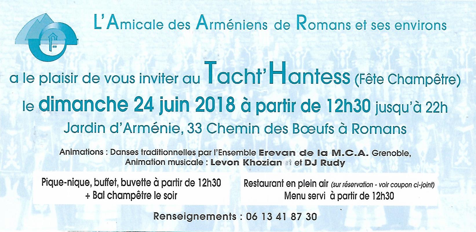La Fête Champêtre de l&rsquo;Amicale des Arméniens de Romans le 24 Juin