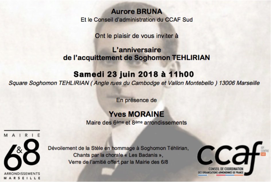 L&rsquo;anniversaire de l&rsquo;acquittement de Soghomon Tehlirian