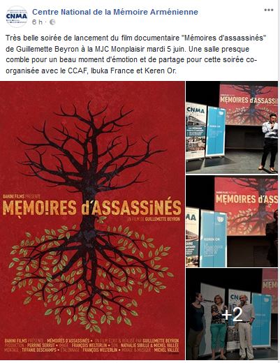 Très belle soirée de lancement du film documentaire Mémoires d&rsquo;assassinés