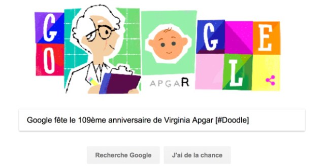 Google fête le 109e anniversaire du Dr Virginia Apgar