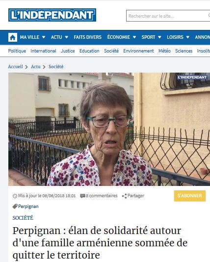 Perpignan : élan de solidarité autour d&rsquo;une famille arménienne sommée de quitter le territoire
