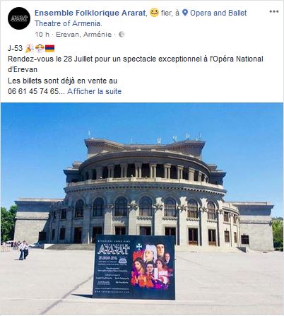 Rendez-vous le 28 Juillet pour un spectacle exceptionnel à l&rsquo;Opéra National d&rsquo;Erevan