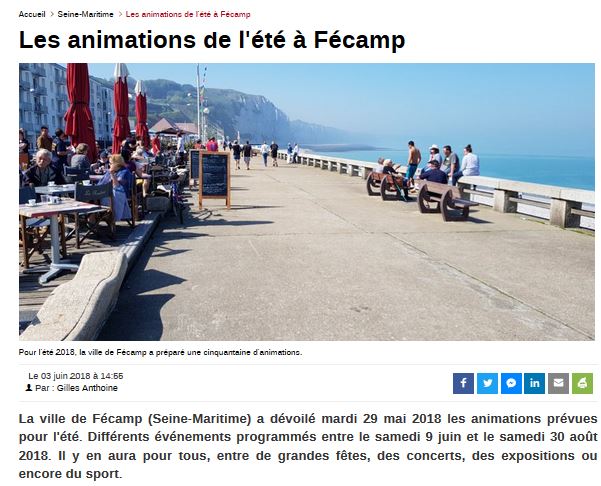 Les animations de l&rsquo;été à Fécamp