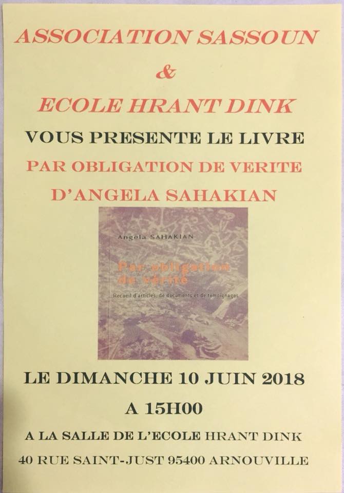 Présentation du livre : Par obligation de vérité d&rsquo;Angela Sahakian