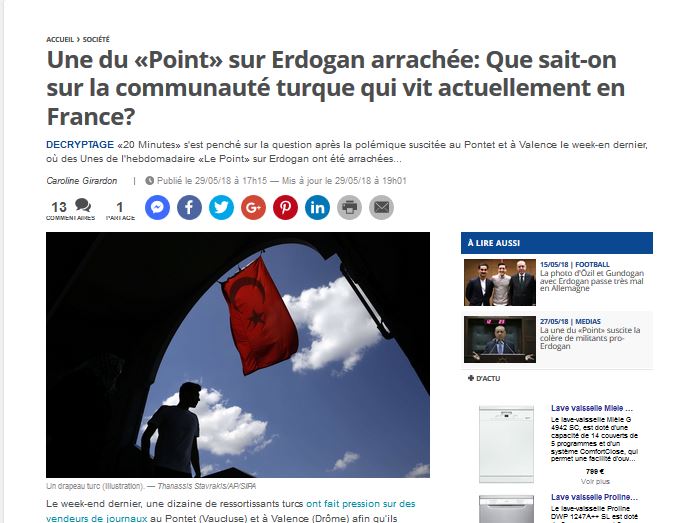 Une du «Point» sur Erdogan arrachée: Que sait-on sur la communauté turque qui vit actuellement en France?