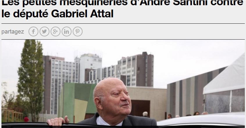 Les petites mesquineries d&rsquo;André Santini contre le député Gabriel Attal