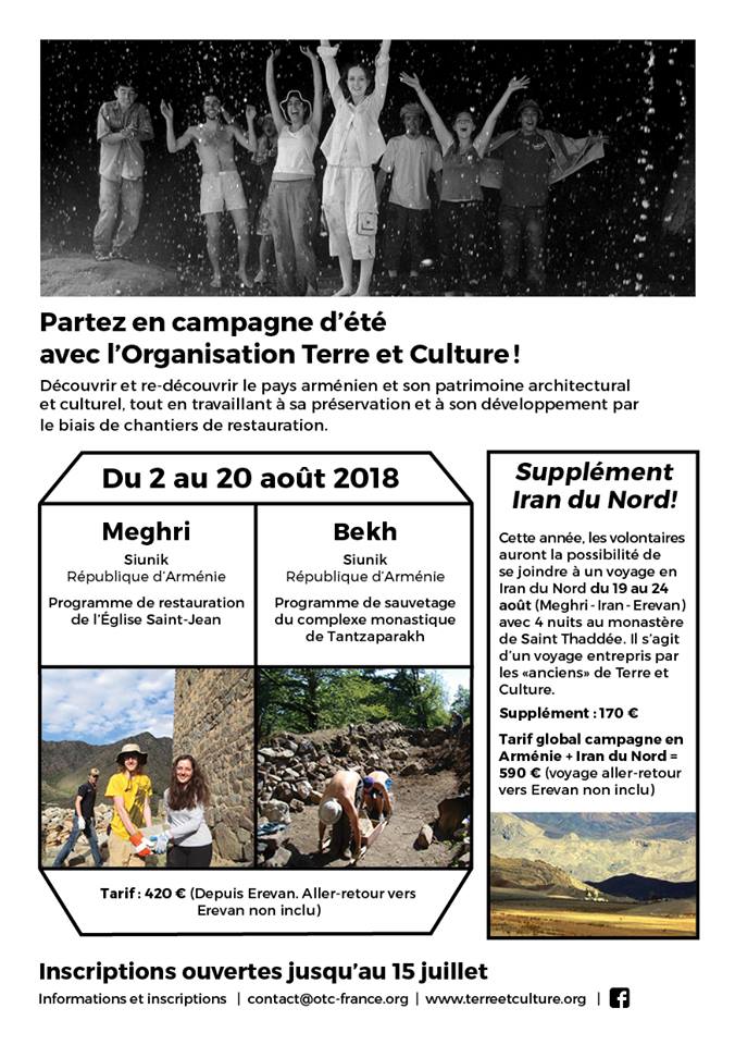 Partez en campagne d&rsquo;été avec l&rsquo;organisation Terre et Culture