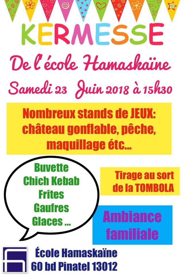 Kermesse à l&rsquo;école Hamaskaine