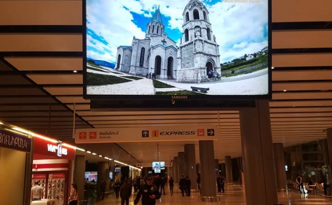 Une vidéo présentant les ressources touristiques de l&rsquo;Artsakh projetée à l&rsquo;aéroport Zvartnots d&rsquo;Erevan