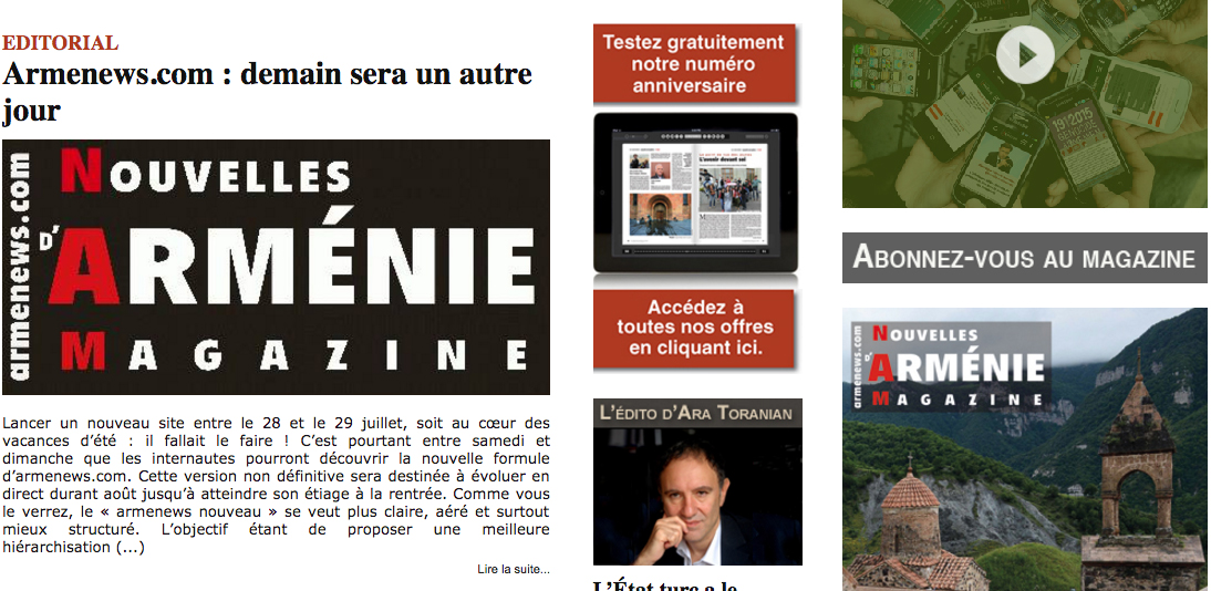 Armenews.com : demain sera un autre jour