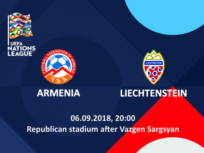 Arménie- Liechtenstein le 6 septembre pour le premier match de la Ligue des nations