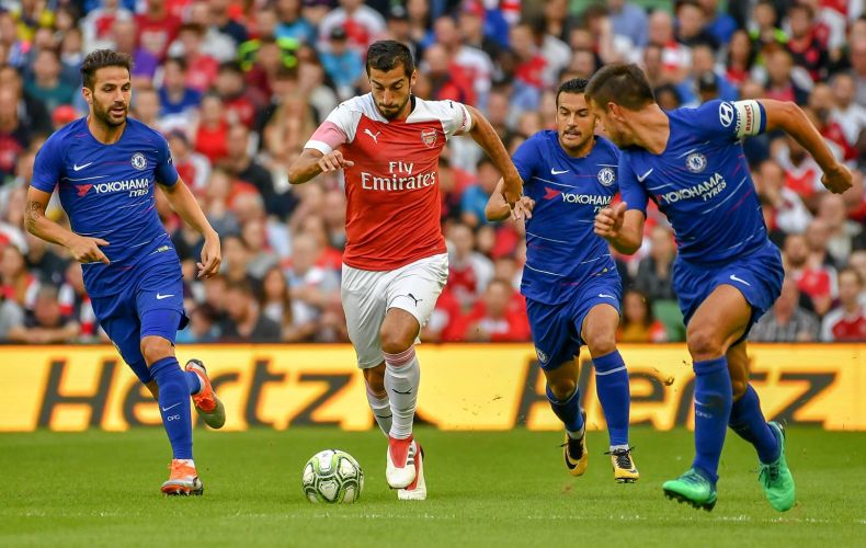 Henrikh Mkhitaryan (Arsenal) a marqué son premier but de la saison en Premier League contre Chelsea