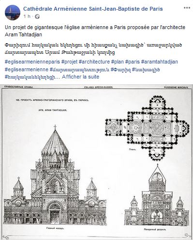 Un projet d&rsquo;une gigantesque église armènienne à Paris proposée par l&rsquo;architecte Aram Tahtadjian