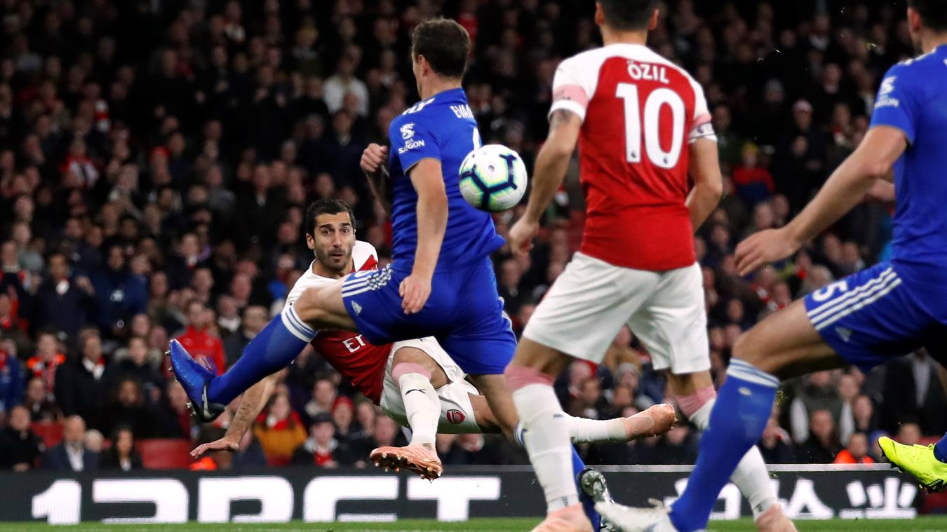 Henrikh Mkhitaryan était titulaire hier soir lors du match Arsenal-Leicester (3-1)