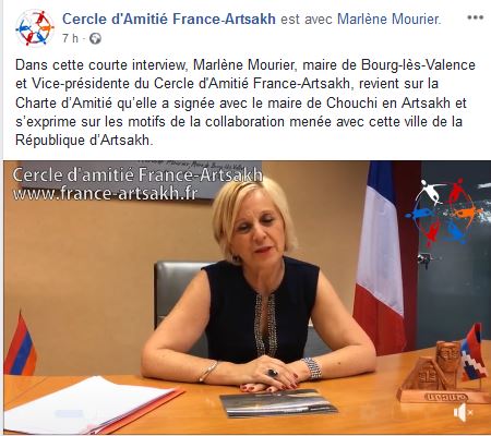 Marlène Mourier, maire de Bourg-lès-Valence et Vice-présidente du Cercle d&rsquo;Amitié France-Artsakh, revient sur la Charte d’Amitié qu’elle a signée avec le maire de Chouchi