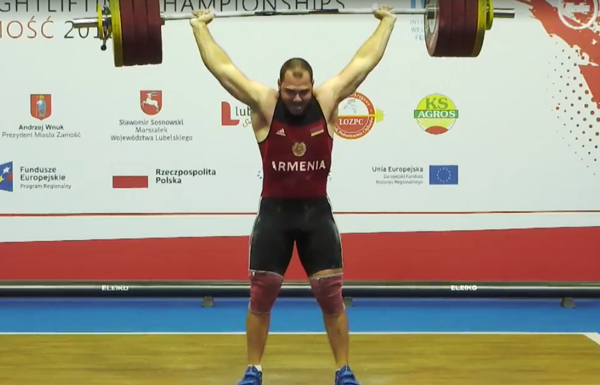 Hagop Mkrdtchyan (Arménie) champion d’Europe d’haltérophilie des -23 ans
