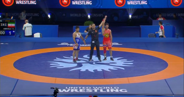 Le champion du monde 2017, Maxim Manoukyan (82 kg) médaille de bronze pour l’Arménie aux championnats du monde de lutte gréco-romaine à Budapest
