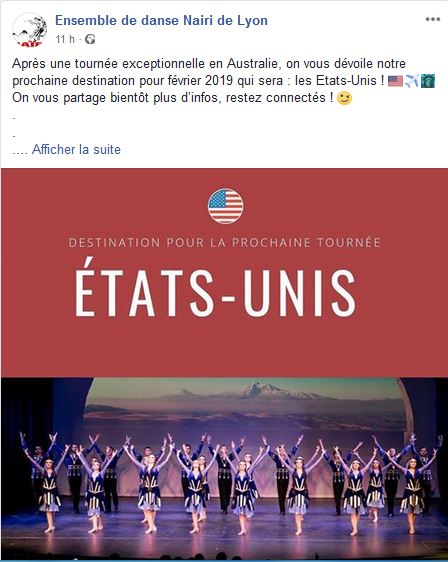 Ensemble de danse Nairi de Lyon – Après une tournée exceptionnelle en Australie, on vous dévoile notre prochaine destination pour février 2019 qui sera : les Etats-Unis !