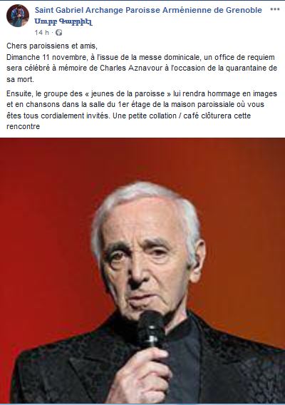 Saint Gabriel Archange Paroisse Arménienne de Grenoble : office de requiem