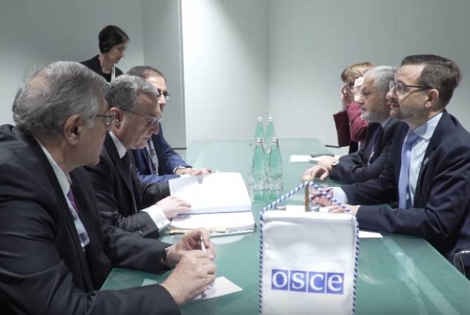 Zohrab Mnatsakanian et le Secrétaire général de l’OSCE ont procédé à un échange de vues sur les développements politiques internes en Arménie