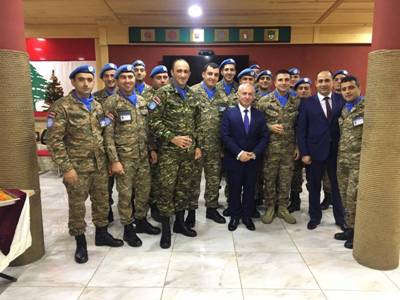 Vahagn Atabekyan l’Ambassadeur d’Arménie au Liban a rendu visite aux forces arméniennes chargées du maintien de la paix au Sud-Liban