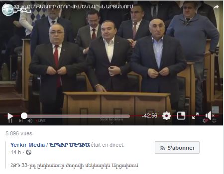 Ouverture du 33eme Congrès de la FRA Dachnaktsoutioun en Artsakh en présence des Autorités de la Republique d’Artsakh