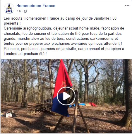 Les scouts Homenetmen France au camp de jour de Jambville ! 50 présents !