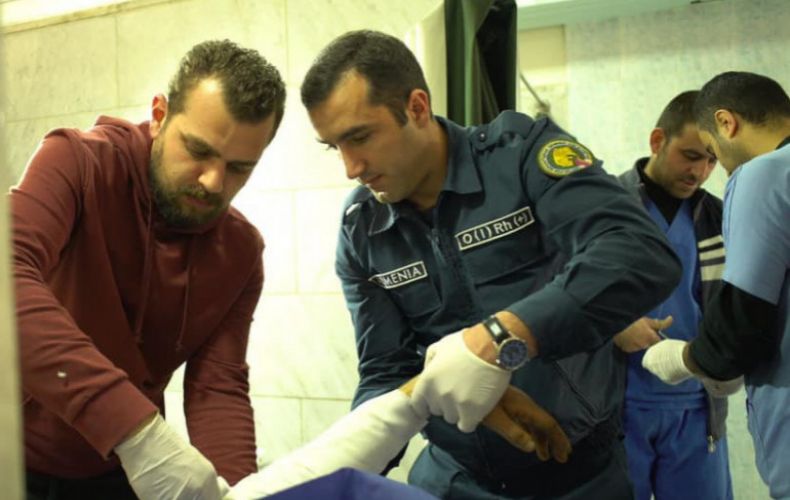 Les médecins militaires d’Arménie en œuvre médicale humanitaire à Alep en Syrie