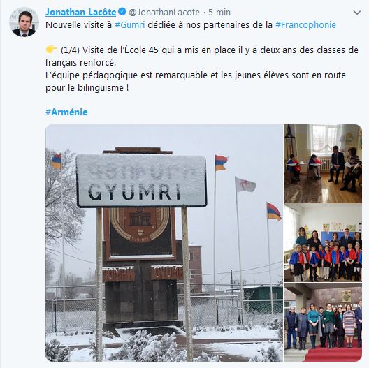 Nouvelle visite à Gumri dédiée à nos partenaires de la Francophonie