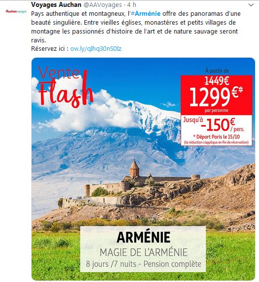 Voyages Auchan ‏: Pays authentique et montagneux, l&rsquo;Arménie offre des panoramas d&rsquo;une beauté singulière