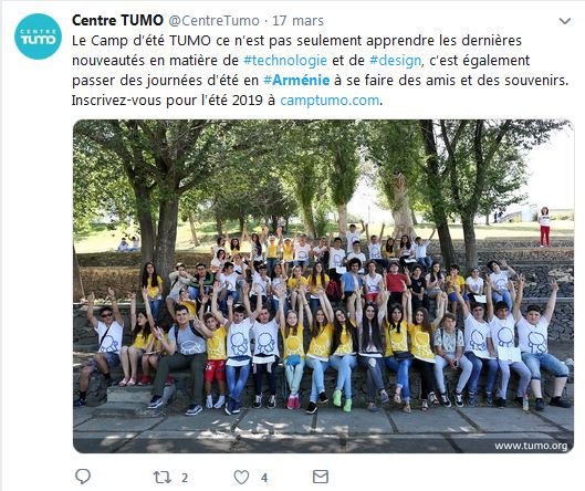 Le Camp d’été TUMO
