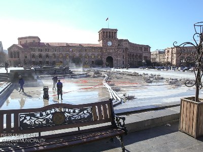 Les fontaines de la Place de la République entreront en fonctionnement le 21 mars