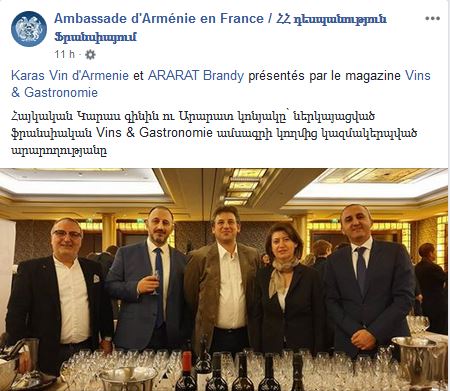 Karas Vin d&rsquo;Armenie et ARARAT Brandy présentés par le magazine Vins & Gastronomie