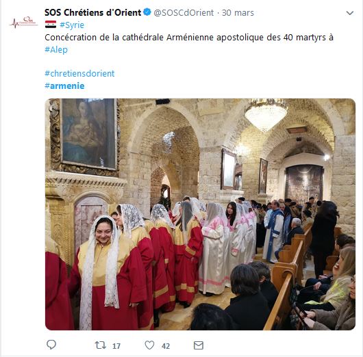 Consécration de la cathédrale Arménienne apostolique des 40 martyrs à Alep