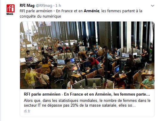 RFI parle arménien – En France et en Arménie, les femmes partent à la conquête du numérique