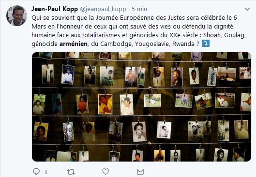 Qui se souvient que la Journée Européenne des Justes sera célébrée le 6 Mars en l&rsquo;honneur de ceux qui ont sauvé des vies ou défendu la dignité humaine face aux totalitarismes et génocides du XXe siècle : Shoah, Goulag, génocide arménien, du Cambodge, Yougoslavie, Rwanda ?