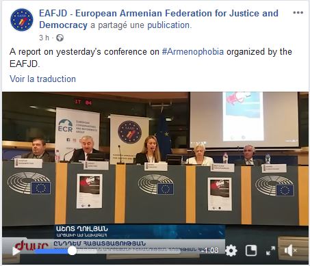 Conférence sur l&rsquo;arménophobie à Bruxelles