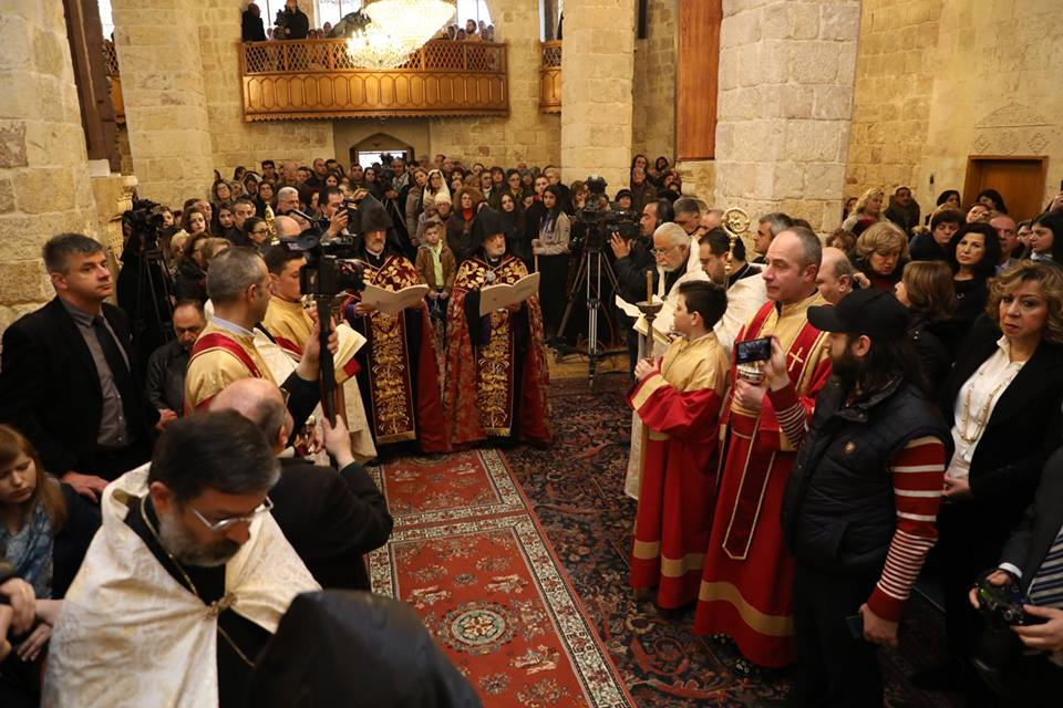 Dédicace de la cathédrale arménienne apostolique des Quarante Martyrs d’Alep par le Catholicos Aram I de Cilicie
