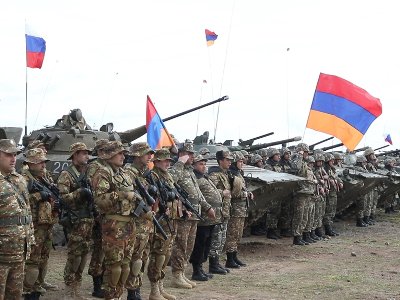 Manœuvres militaires conjointes arméno-russes au centre militaire « Baghramyan »