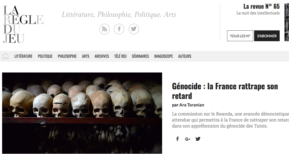Génocide : la France rattrape son retard
