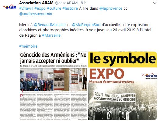 Merci à Renaud Muselier d’accueillir cette exposition d’archives et photographies inédites, à voir jusqu’au 26 avril 2019 à l’Hotel de Région à Marseille.