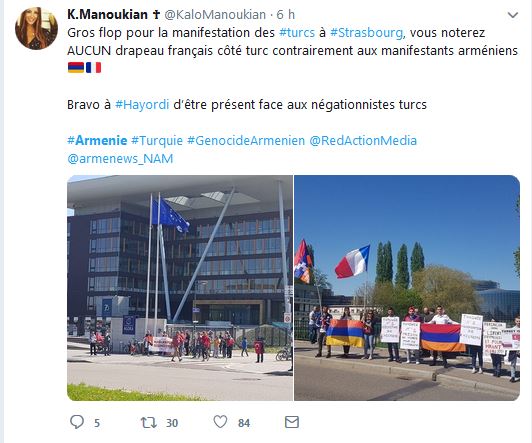 Gros flop pour la manifestation des turcs à Strasbourg